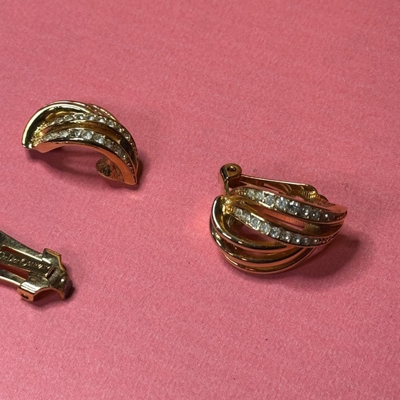 Dior Gold and Silver Crystal Earrings Broken need to be fixed - Picture 9 of 11